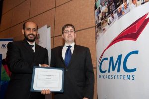 Ba-Tis during receiving his Huawei Microsystems Design Award at CMC conference 2014(the al-jazeera .
