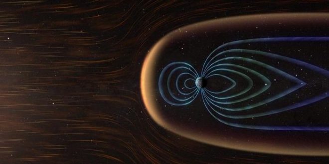 تدور الرياح الشمسية حول المجال المغناطيسي للأرض. وتشير دراسة جديدة أجرتها ناسا إلى أن كمية الأكسجين في الغلاف الجوي وقوة المجال المغناطيسي مترابطتان منذ أكثر من نصف مليار سنة.

المصدر: مركز جودارد لرحلات الفضاء التابع لناسا/مختبر الصور المفاهيمية
